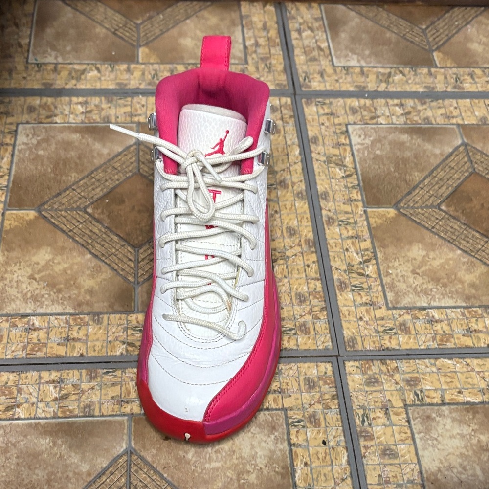 White and Pink High-Top Sneakers